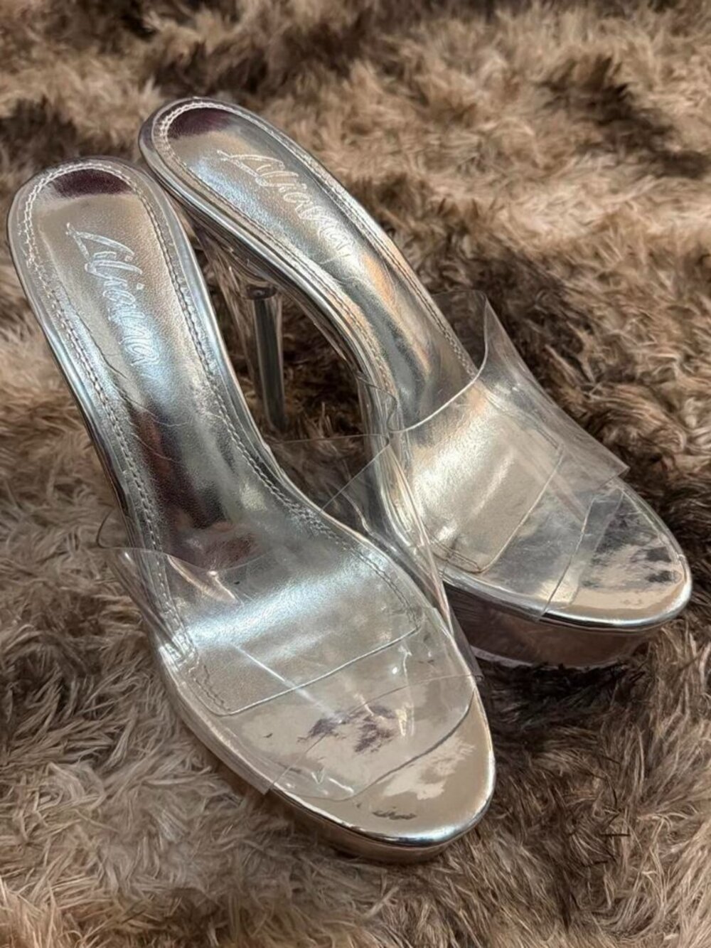 Pleaser Women's Silver Courts